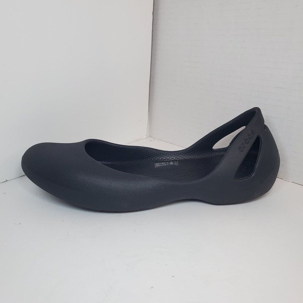 NWOT Crocs Women's Kadee Ballet Flats W10 Black Basic Casual Summer